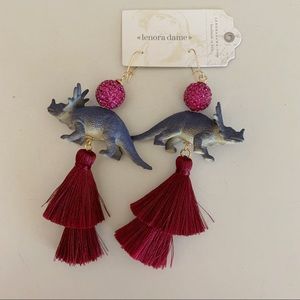 Lenora Dame Dino Silk Tassel Earrings